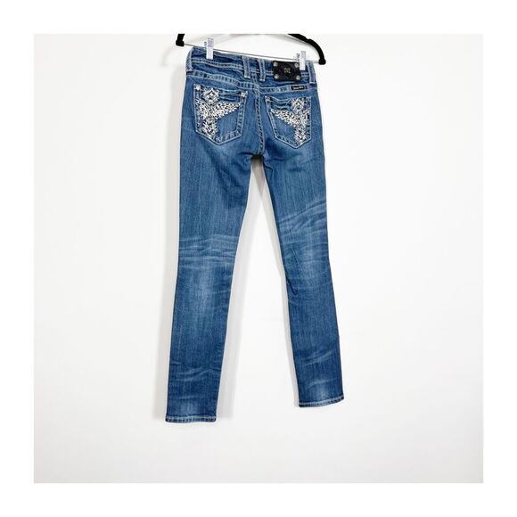 Miss Me Jeans Phoenix Embellished Pockets Skinny Womens Size 26 - Picture 4 of 7